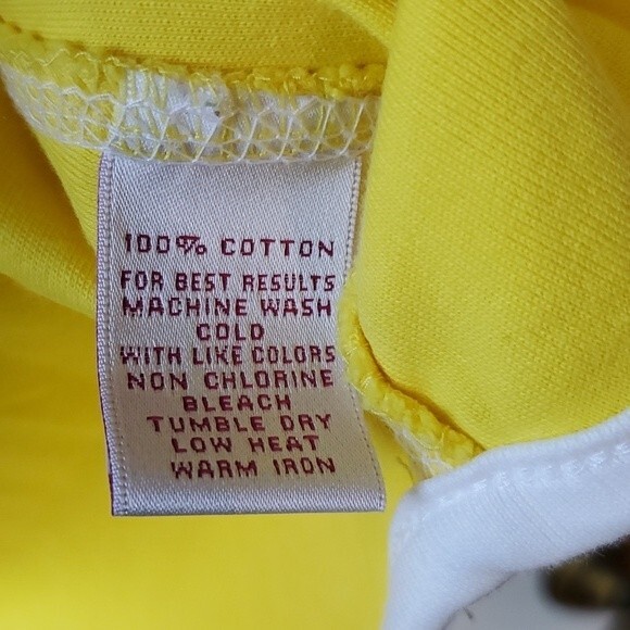 PETER MILLAR YELLOW WHITE QUARTER ZIP 100% COTTON TOP SIZE LARGE GOLF PREPPY - Picture 6 of 8